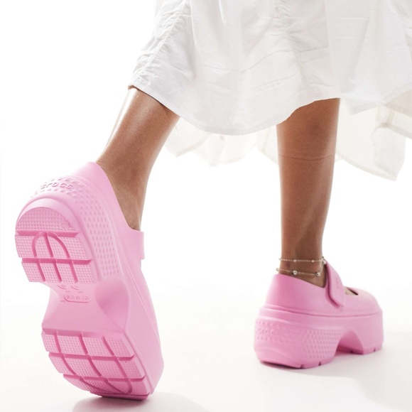 NWT Crocs Stomp Mary Jane Pink size 8 - Picture 10 of 10